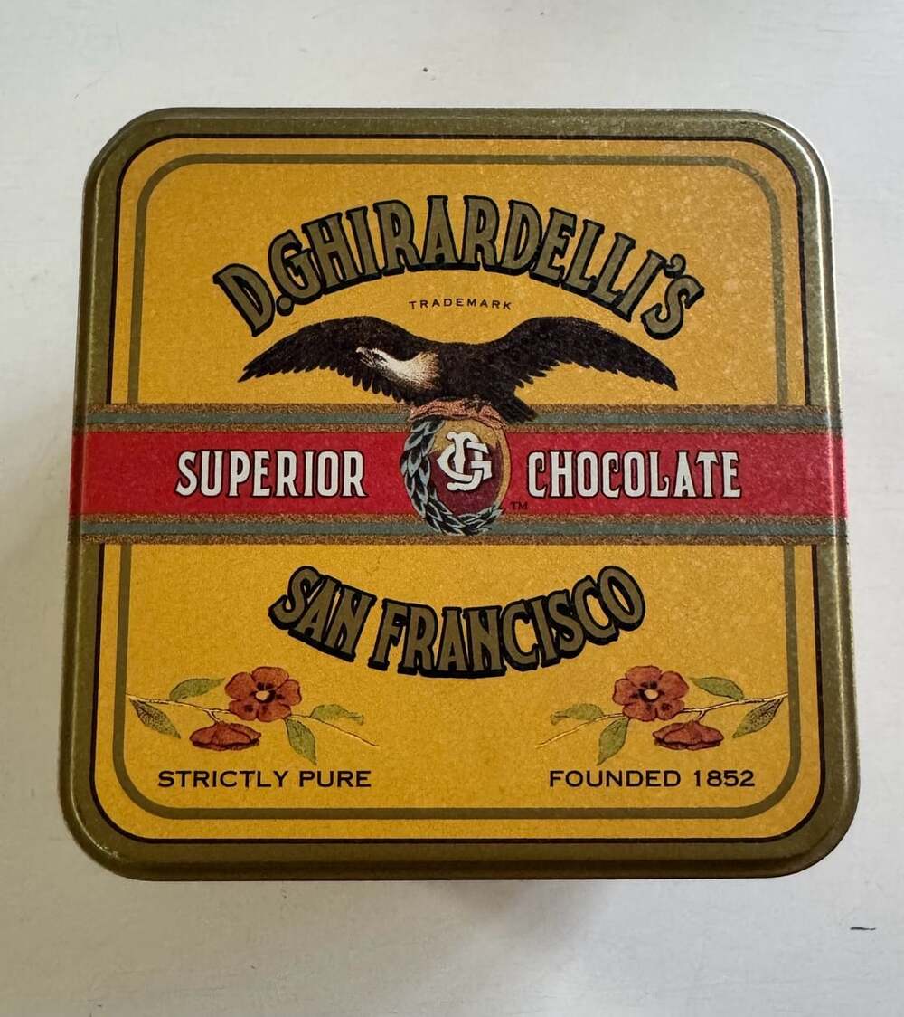 Vintage D. Ghirardelli's Superior Chocolate San Francisco Tin Box 1993
